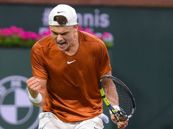 Holger Rune poing serré célébration Indian Wells 2023