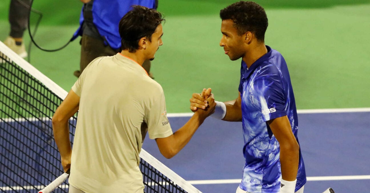 Lorenzo Sonego et Félix Auger-Aliassime à Dubaï en 2023