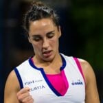 Martina Trevisan Miami reaction poing serré