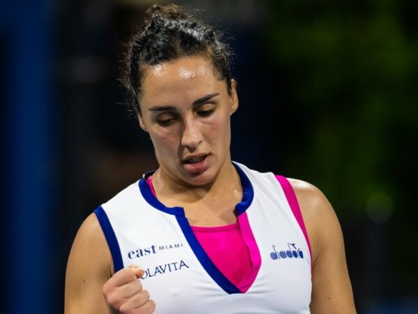 Martina Trevisan Miami reaction poing serré