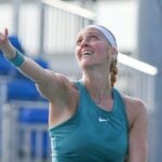 Petra Kvitova Miami service lancer de balle