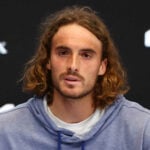 Stefanos Tsitsipas en conférence de presse à Melbourne