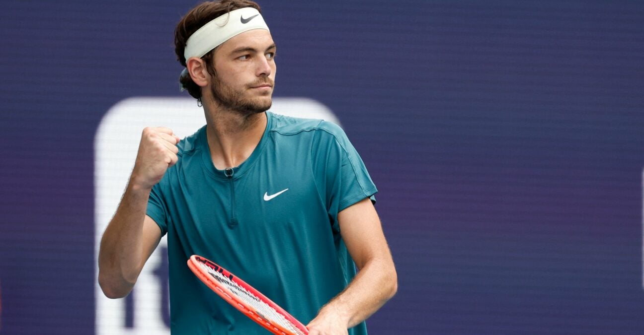 Taylor Fritz Miami réaction poing serré