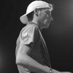 Ugo Humbert en noir et blanc à Indian Wells