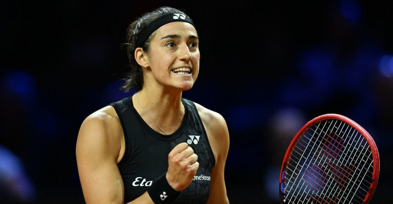 Caroline Garcia Stuttgart celebration