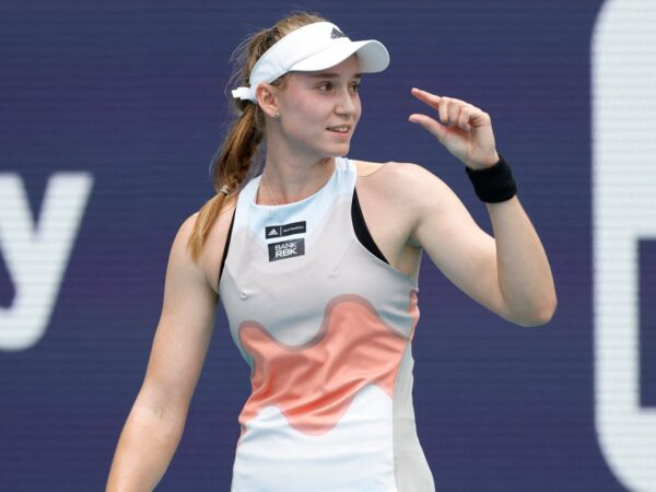 Elena Rybakina Miami reaction sourire
