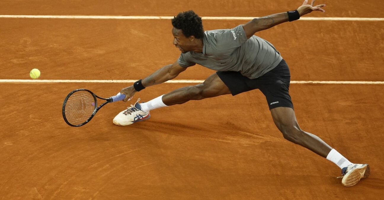 Gael Monfils Madrid glissade défense bout de course