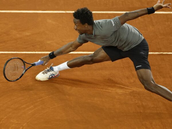 Gael Monfils Madrid glissade défense bout de course