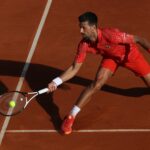 Novak Djokovic contre-amortie coup droit glissade Monte Carlo