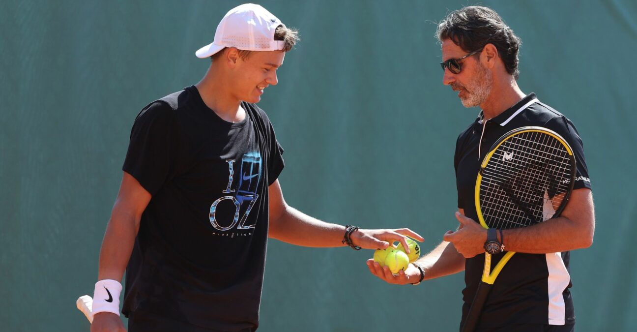 Holger Rune et Patrick Mouratoglou - Monte-Carlo 2023
