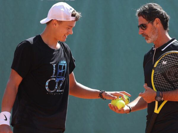 Holger Rune et Patrick Mouratoglou - Monte-Carlo 2023