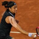 Caroline Garcia Rome 2023 contre-amortie coup droit