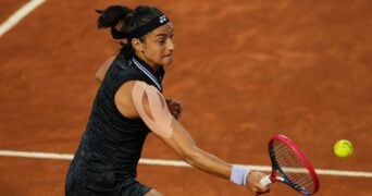 Caroline Garcia Rome 2023 contre-amortie coup droit