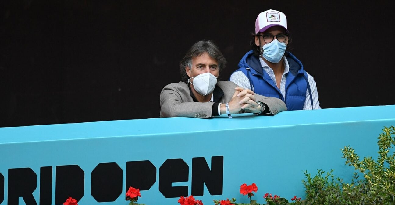 Gerard Tsobanian et Feliciano Lopez masques Madrid 2021