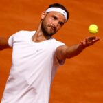 Grigor Dimitrov Rome 2023 service armé