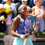 Coco Gauff ( USA ) jouant à Roland-Garros 2022 - Federico Pestellini / Panoramic