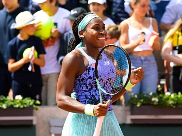 Coco Gauff ( USA ) jouant à Roland-Garros 2022 - Federico Pestellini / Panoramic
