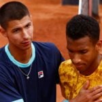 Popyrin Auger Aliassime Rome 2023 poignée de main