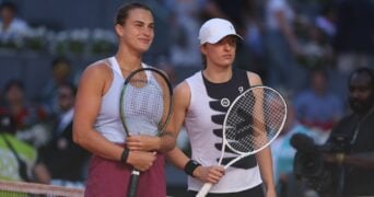 Iga Swiatek et Aryna Sabalenka - Madrid 2023 © Antoine Couvercelle / Panoramic