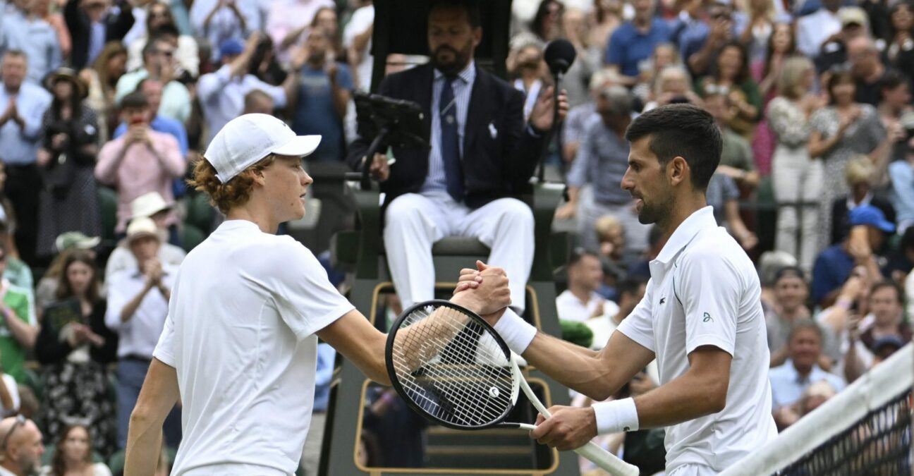Jannik Sinner, Novak Djokovic, Wimbledon 2022