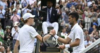 Jannik Sinner, Novak Djokovic, Wimbledon 2022