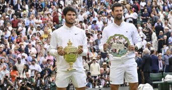 Carlos Alcaraz et Novak Djokovic - Wimbledon 2023