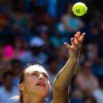 Aryna Sabalenka US Open 2023 service lancer de balle