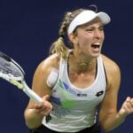 Elise Mertens US Open 2023 joie