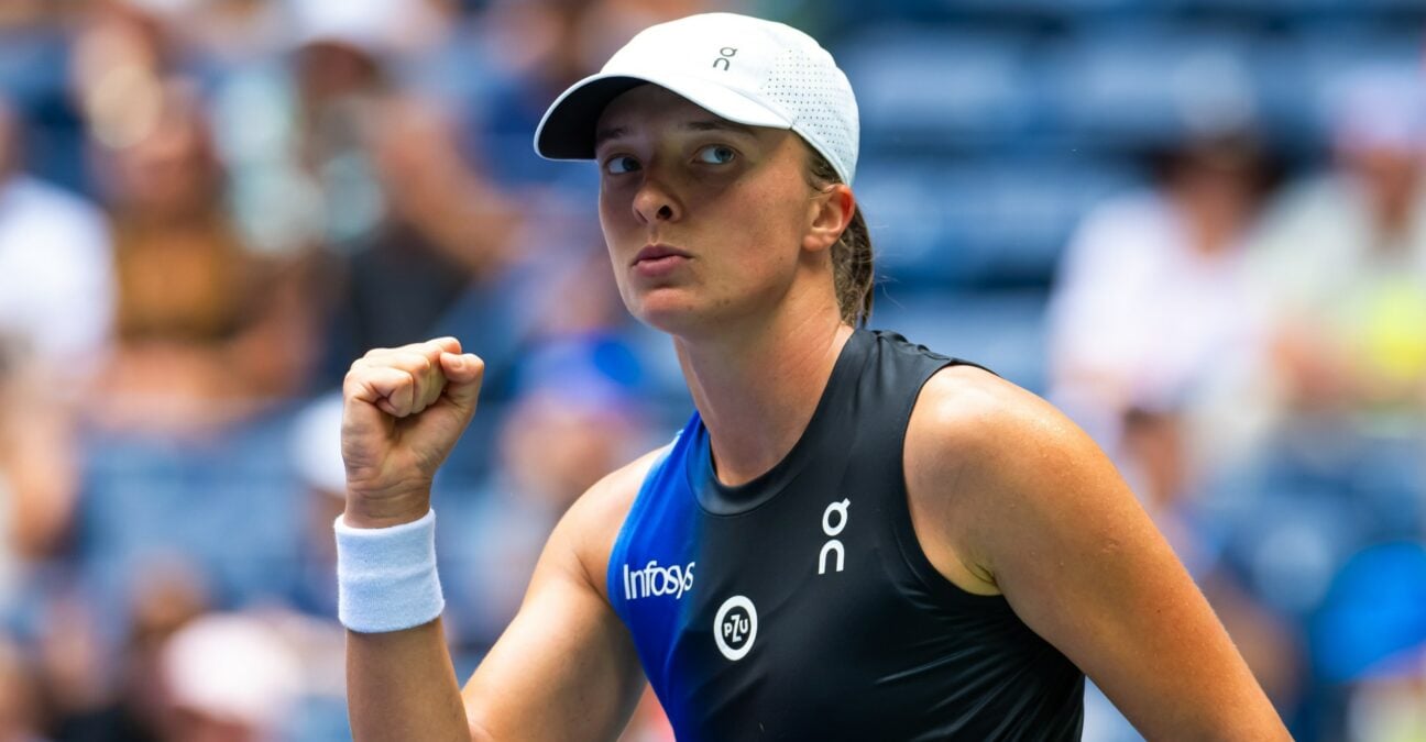 Iga Swiatek US Open 2023 poing serré