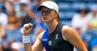 Iga Swiatek US Open 2023 poing serré