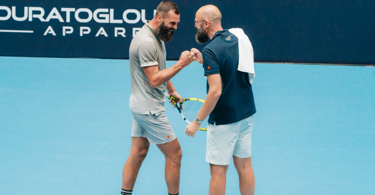 Benoît Paire et son coach à l'UTS