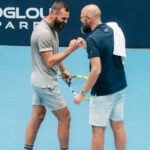 Benoît Paire et son coach à l'UTS