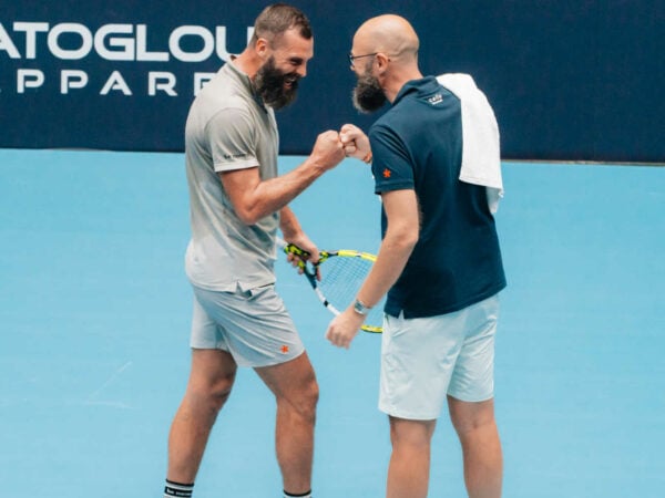 Benoît Paire et son coach à l'UTS