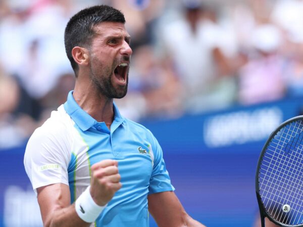 Novak Djokovic US Open 2023 célébration