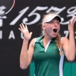 Alina Korneeva Open d'Australie 2023 joie