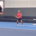Rafael Nadal à l'entraînement en octobre 2023
