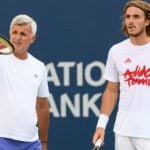Stefanos Tsitsipas et son père Apostolos, Toronto 2021
