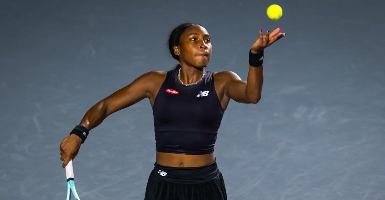 Coco Gauff WTA Finals 2023 service