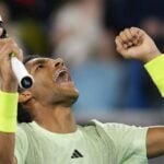 Felix Auger-Aliassime Open d'Australie 2024 joie