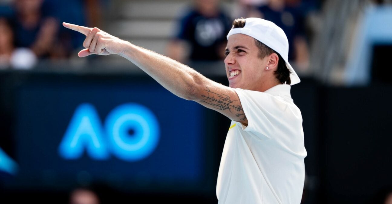 Arthur Cazaux Open d'Australie 2024 joie 2024