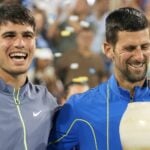 Carlos Alcaraz Novak Djokovic Cincinnati 2023 cérémonie