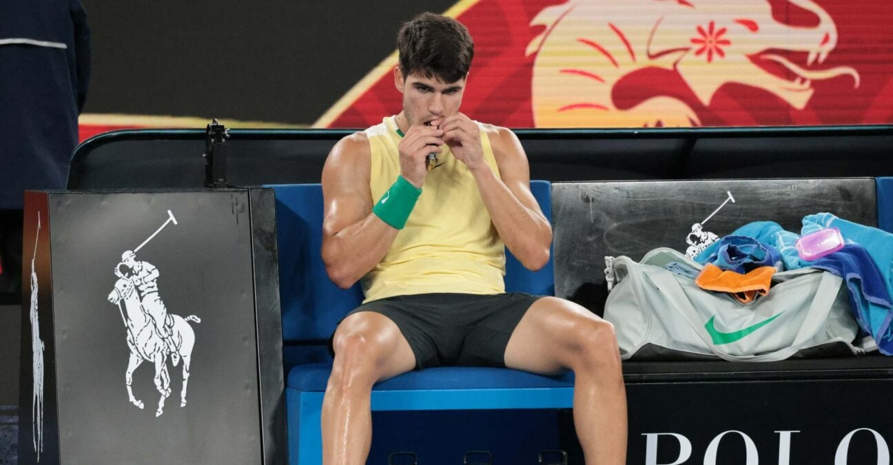 Carlos Alcaraz Open d'Australie 2024 changement de côté