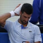 Novak Djokovic Open d'Australie 2024 glace changement de côté