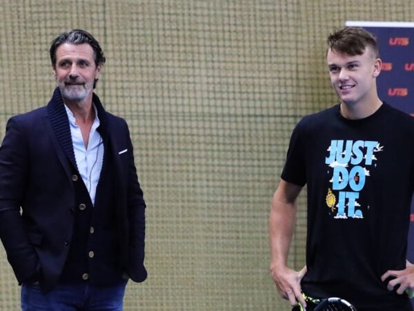 Patrick Mouratoglou et Holger Rune lors d'UTS Oslo en février 2024