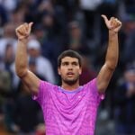 Carlos Alcaraz Indian Wells 2024 joie célébration