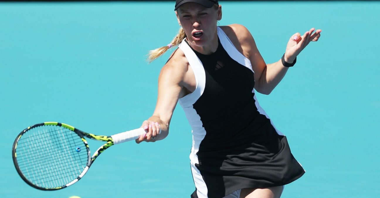 Caroline Wozniacki Miami 2024 coup droit