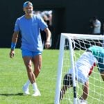 Holger Rune Novak Djokovic Indian Wells 2024 football practice