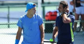 Holger Rune Patrick Mouratoglou Indian Wells 2024 entraînement