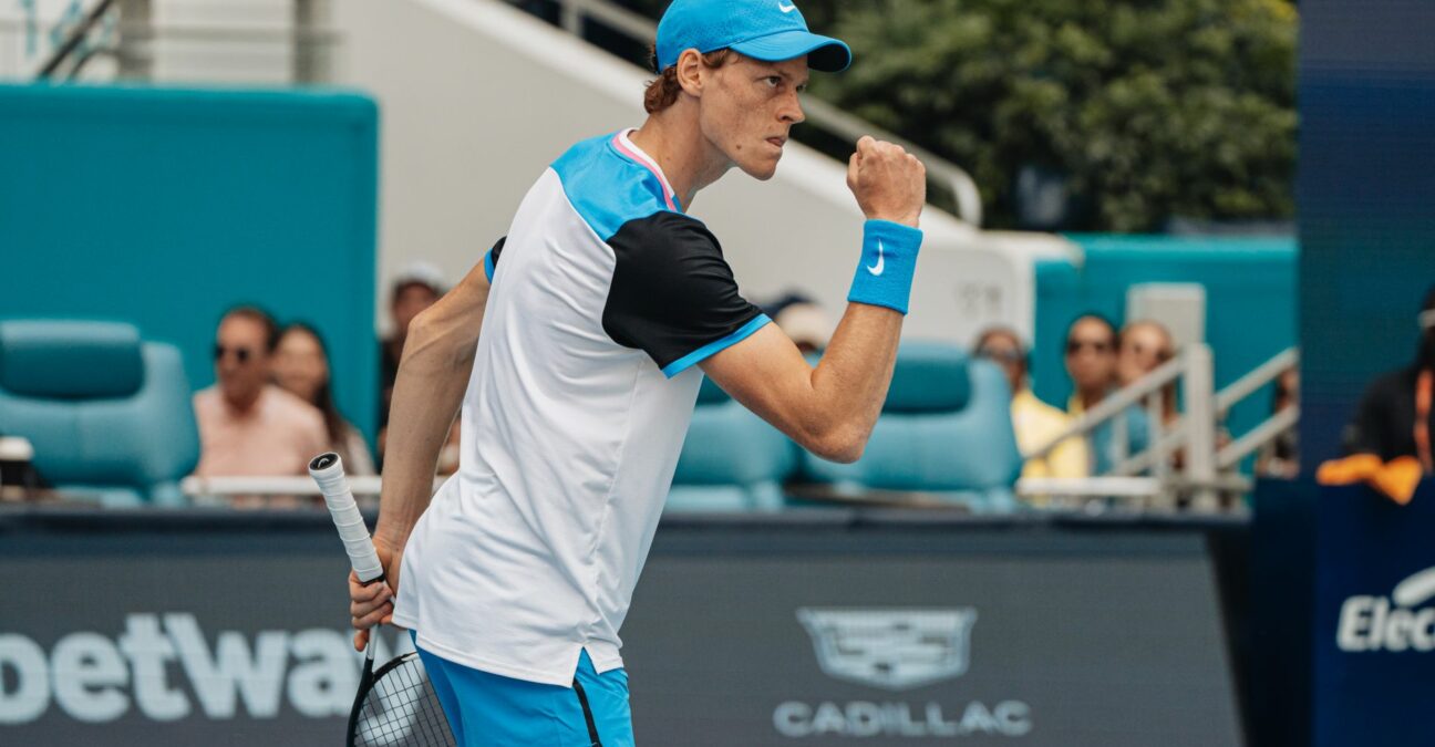 Jannik Sinner Miami 2024 poing serré