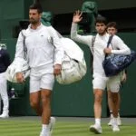 Novak Djokovic Carlos Alcaraz Wimbledon 2024 entrée